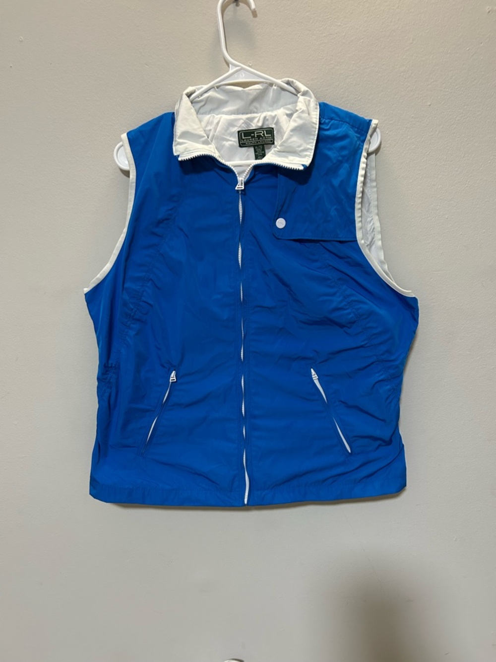 Ralph Lauren Active Blue Lightweight Zip Vest Women’s Sport Casual Size XL 0255